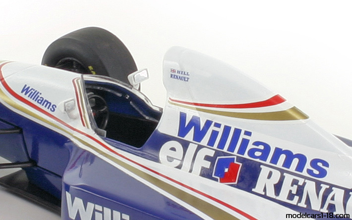 1994 - Williams Renault FW15D Minichamps 1/18 (Синий / Белый) Интерьер панель приборов