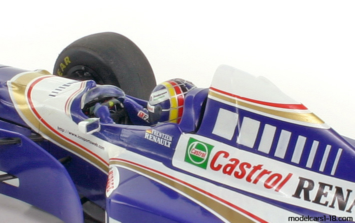 1997 - Williams Renault FW19 Launch Version (FW18) Onyx 1/18 (Синий / Белый) Интерьер панель приборов